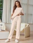 Ekouaer Women's Comfy Two-Piece Lounge Set