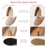 MUSSHOE Comfortable Ballet Flats for Women: Round Toe Women Loafers - Casual Slip on Ballerina Flats for Professional Woman Aged 25-45 Work Dressy Wedding,All Black 8
