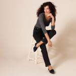 Amazon Essentials Women's Loafer Flat, Black Faux Leather, 5.5