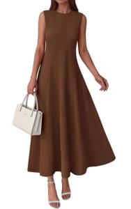 Elegant A-Line Sleeveless Maxi Dress for Women