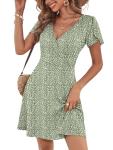 ANRABESS Women's Short Sleeve Floral Mini Dress