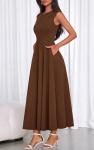 Elegant A-Line Sleeveless Maxi Dress for Women