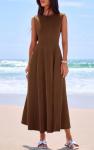 Elegant A-Line Sleeveless Maxi Dress for Women