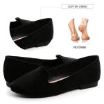 Comfortable Black Round Toe Ballet Flats for Women