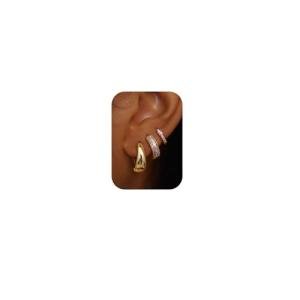 LOLIAS Chunky Hoop Earrings Set for Sensitive Ears