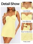 Yellow Sleeveless Summer Mini Bodycon Dress