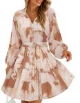ZESICA Women's Floral Mini Dress - A-Line Style