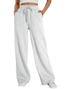 Trendy Women’s Fleece-Lined Wide Leg Sweatpants