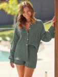 Women's Oversized Lounge Wear Set - Pajama Style