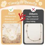 Dainty Pearl Daisy Necklace for Women and Teens