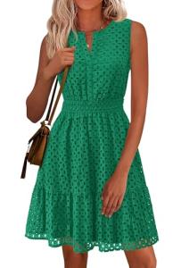 PRETTYGARDEN Women's Summer Swing Dress - Dark Green
