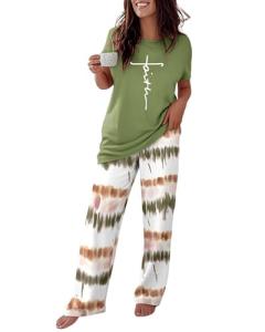 Chicme Women's Two-Piece Pajama Set - Ombre Green
