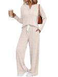 LILLUSORY Women's 2 Piece Lounge Set - Apricot