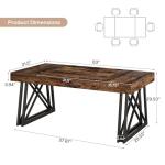 Tribesigns Farmhouse Dining Table for 4-6