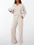 LILLUSORY Women's 2 Piece Lounge Set - Apricot