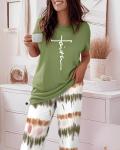 Chicme Women's Two-Piece Pajama Set - Ombre Green
