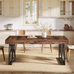 Tribesigns Farmhouse Dining Table for 4-6