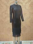 Elegant Black Sequin Long Sleeve Bodycon Dress