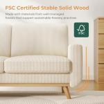 Vesgantti 2-Seater Beige Corduroy Loveseat Sofa