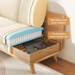 Vesgantti 2-Seater Beige Corduroy Loveseat Sofa