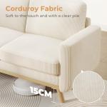 Vesgantti 2-Seater Beige Corduroy Loveseat Sofa