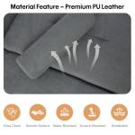 Panana Click Clack Gray Sofa Bed with Cup Holders