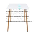 H.J WeDoo Space-Saving Rectangular Dining Table