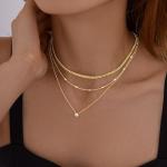 Trendy Layered Gold Necklace Set for Women