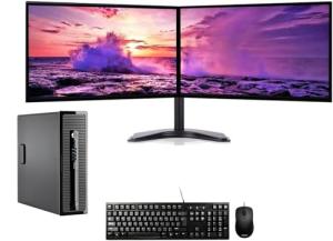 Dual 24-inch IPS Monitors with Core i5 Desktop