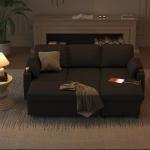 DURASPACE Dark Gray Sofa Bed with Storage and USB