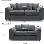 Grey 3+2 Settee Couch for Comfortable Living Room