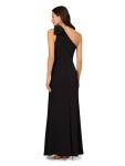 Adrianna Papell One-Shoulder Black Evening Gown