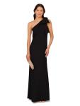 Adrianna Papell One-Shoulder Black Evening Gown