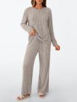 LILLUSORY Women's 2-Piece Lounge Set in Khaki
