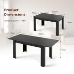 COSTWAY Expandable Dining Table for 6-8 People