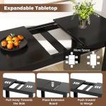 COSTWAY Expandable Dining Table for 6-8 People