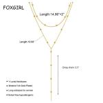 Dainty Gold Lariat Necklaces for Women