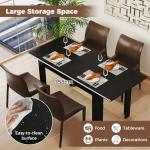 COSTWAY Expandable Dining Table for 6-8 People