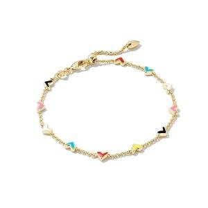 Kendra Scott Haven Heart Gold Chain Bracelet