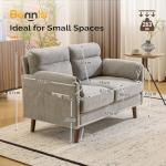 Bonnlo Small Modern 2-Seater Sofa with Storage
