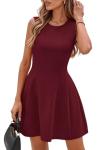 Elegant Dark Red A-Line Summer Dress for Women
