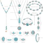 20-Piece Silver Bohemian Jewelry Set for Women