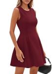 Elegant Dark Red A-Line Summer Dress for Women