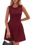 Elegant Dark Red A-Line Summer Dress for Women