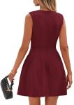 Elegant Dark Red A-Line Summer Dress for Women