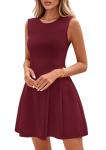 Elegant Dark Red A-Line Summer Dress for Women