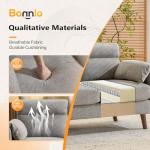 Bonnlo Small Modern 2-Seater Sofa with Storage