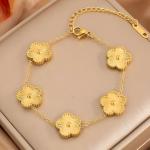 4-Pack 18K Gold Plated Bracelets for Women