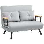 HOMCOM 2 Seater Velvet Sofa Bed with Cushions