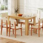 COSTWAY Rectangular Kitchen Dining Table for 4-6